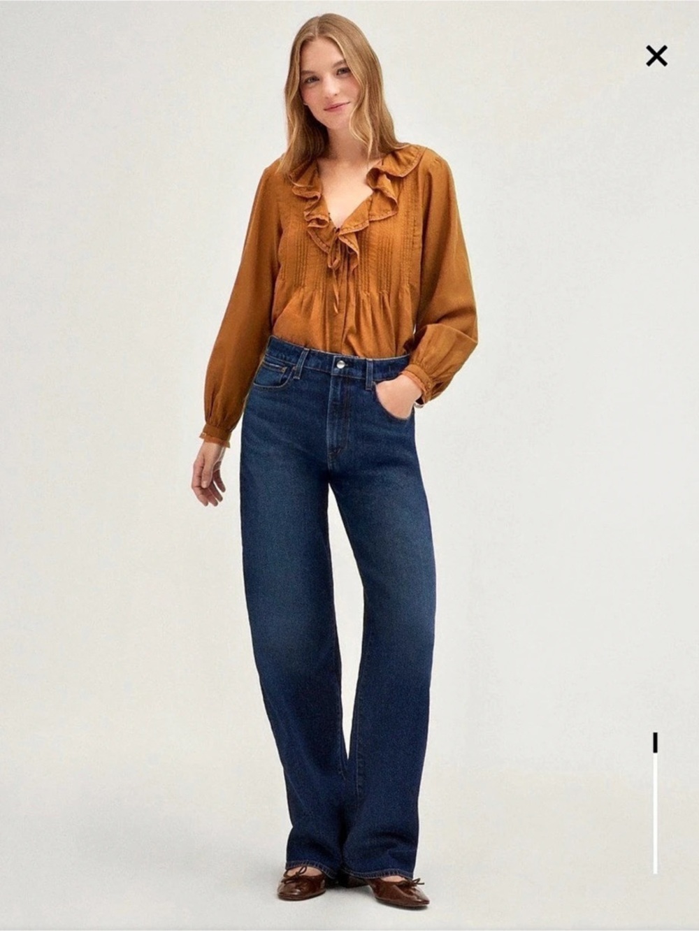 Madewell Perfect Vintage Jean Wide Leg Jeans Blue Waist 26 Like New